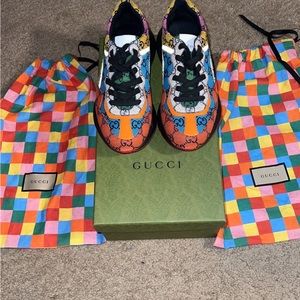 Gucci multi color sneakers size 37.5